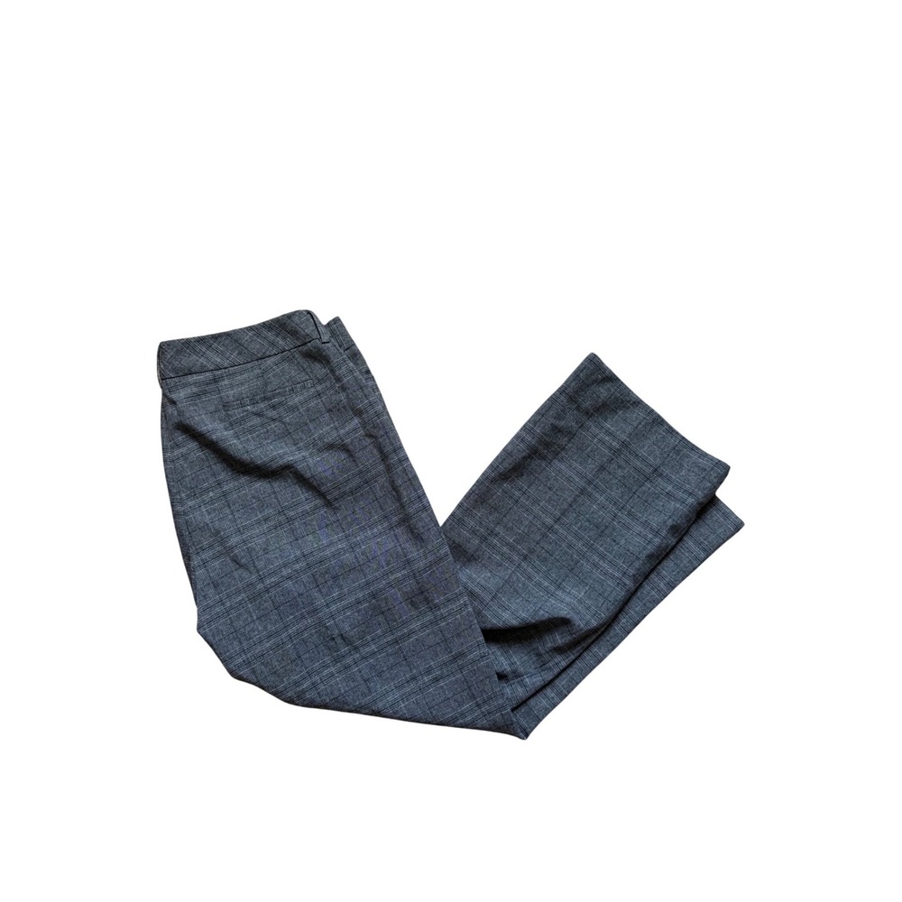 Tahari Arthur S Levine Dress Pants Womens 14 Gray Plaid Flare Leg Trousers‎ Work